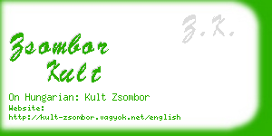 zsombor kult business card